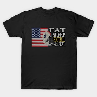 Eat sleep football repeat T-Shirt